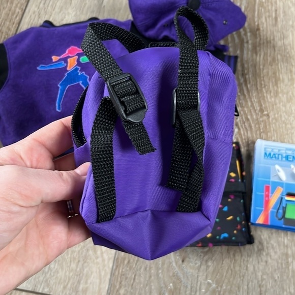 American Girl of Today Purple Varsity Jacket, Filled Backpack and Cap - Picture 7 of 13